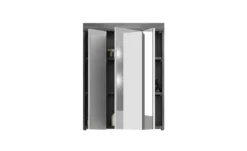 Badezimmerspiegelschrank SCHLOONSEE, Breite 60cm, 3 Spiegeltüren, 9 Fächer, 6 Einlegeböden in verschiedenen Farben erhältlich, Badmöbel, Spiegel, Badschrank, Bad Schloonsee