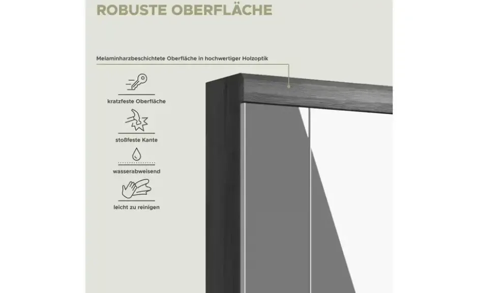 Badezimmerspiegelschrank SCHLOONSEE, Breite 60cm, 3 Spiegeltüren, 9 Fächer, 6 Einlegeböden in verschiedenen Farben erhältlich, Badmöbel, Spiegel, Badschrank, Bad Schloonsee