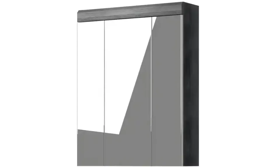 Badezimmerspiegelschrank SCHLOONSEE, Breite 60cm, 3 Spiegeltüren, 9 Fächer, 6 Einlegeböden in verschiedenen Farben erhältlich, Badmöbel, Spiegel, Badschrank, Bad Schloonsee