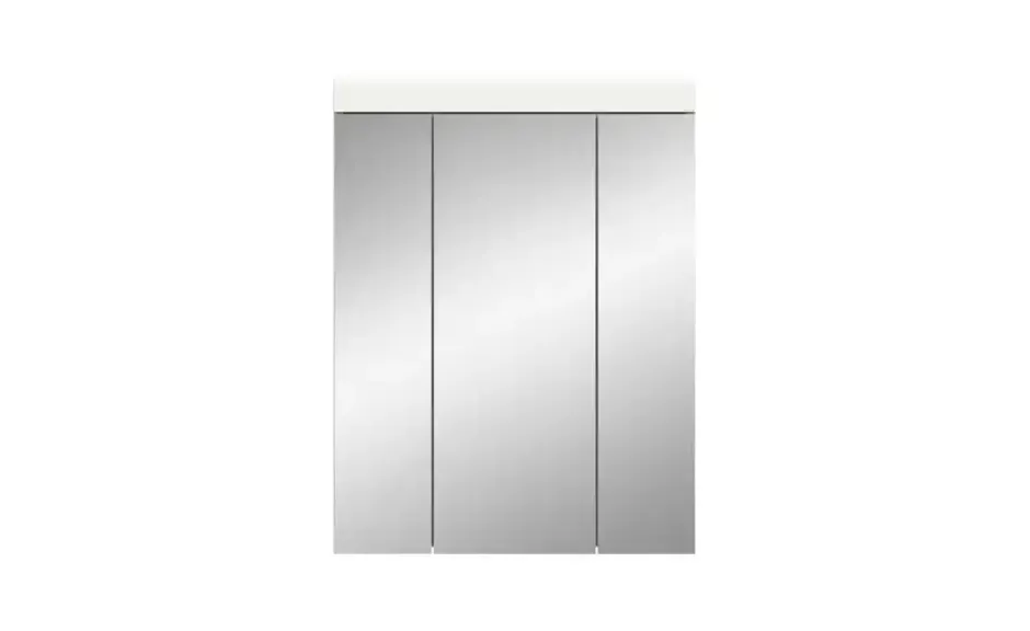 Badezimmerspiegelschrank SCHLOONSEE, Breite 60cm, 3 Spiegeltüren, 9 Fächer, 6 Einlegeböden in verschiedenen Farben erhältlich, Badmöbel, Spiegel, Badschrank, Bad Schloonsee