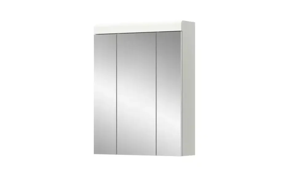 Badezimmerspiegelschrank SCHLOONSEE, Breite 60cm, 3 Spiegeltüren, 9 Fächer, 6 Einlegeböden in verschiedenen Farben erhältlich, Badmöbel, Spiegel, Badschrank, Bad Schloonsee