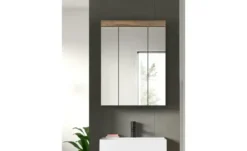 Badezimmerspiegelschrank SCHLOONSEE, Breite 60cm, 3 Spiegeltüren, 9 Fächer, 6 Einlegeböden in verschiedenen Farben erhältlich, Badmöbel, Spiegel, Badschrank, Bad Schloonsee