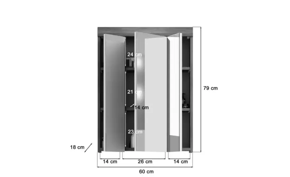 Badmöbel-Set SCHLOONSEE, 4 teilig, bestehend aus: Hochschrank, WBU, Spiegelschrank, Waschmaschinenumbauschrank Schloonsee