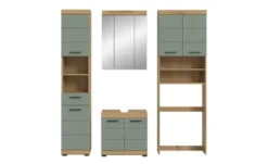 Badmöbel-Set SCHLOONSEE, 4 teilig, bestehend aus: Hochschrank, WBU, Spiegelschrank, Waschmaschinenumbauschrank Schloonsee