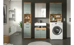 Badmöbel-Set SCHLOONSEE, 4 teilig, bestehend aus: Hochschrank, WBU, Spiegelschrank, Waschmaschinenumbauschrank Schloonsee