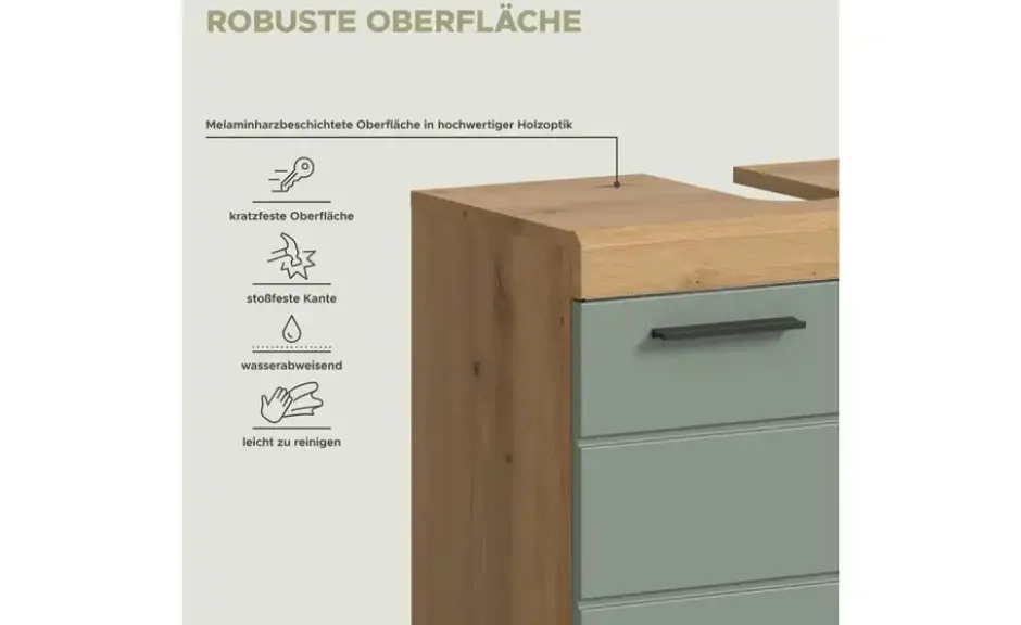 Badmöbel-Set SCHLOONSEE, 4 teilig, bestehend aus: Hochschrank, WBU, Spiegelschrank, Waschmaschinenumbauschrank Schloonsee