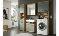 Badmöbel-Set SCHLOONSEE, 4 teilig, bestehend aus: Hochschrank, WBU, Spiegelschrank, Waschmaschinenumbauschrank Schloonsee