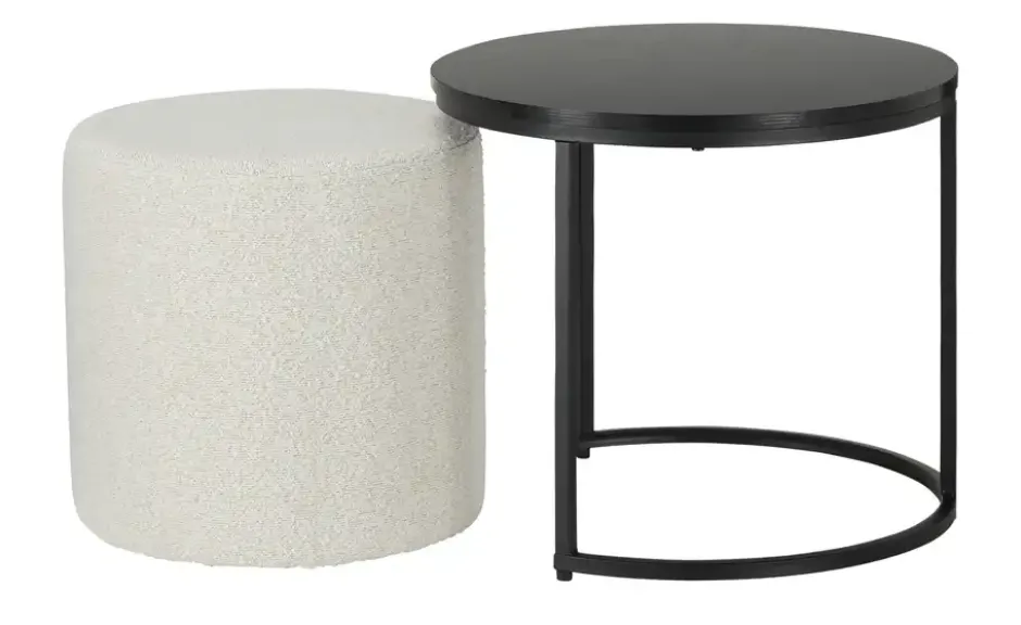 Beistelltisch-Hocker-Set