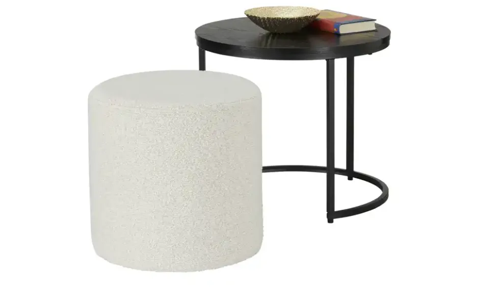 Beistelltisch-Hocker-Set