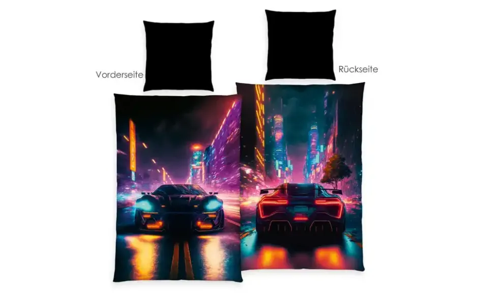 Bettwäsche-Set Neon Car