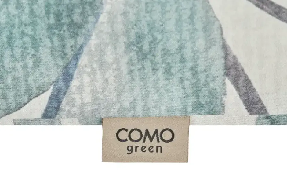 Como Green Satin Bettwäsche Leaves