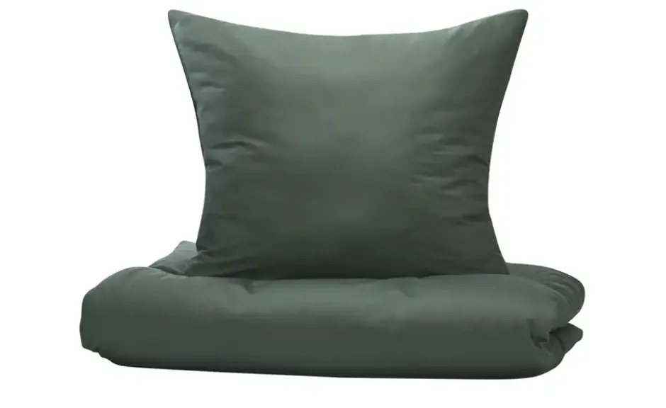 Como Green Satin Bettwäsche Uni