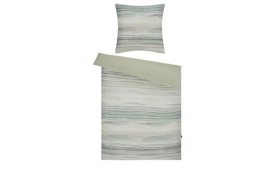 Como Green Satin Wende-Bettwäsche Ombre