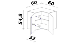 Eck-Hängeschrank Ens