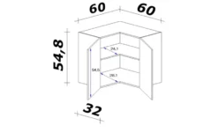 Eck-Hängeschrank Mol