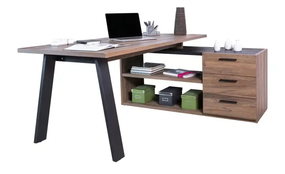 Eckschreibtisch mit Sideboard Donez