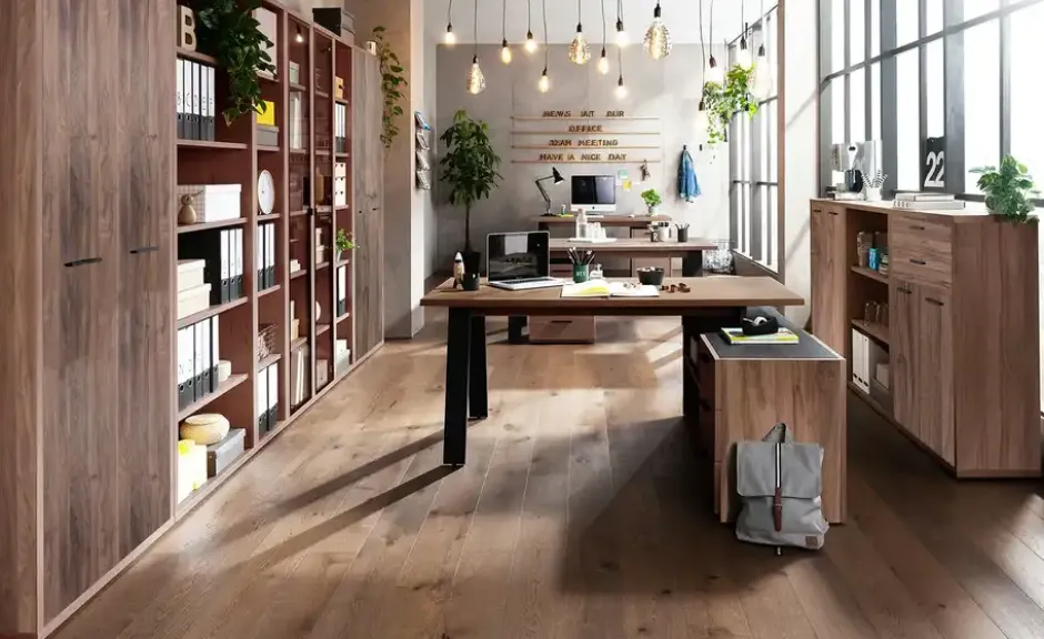 Eckschreibtisch mit Sideboard Donez