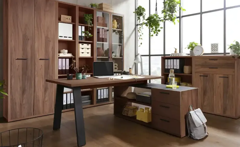 Eckschreibtisch mit Sideboard Donez