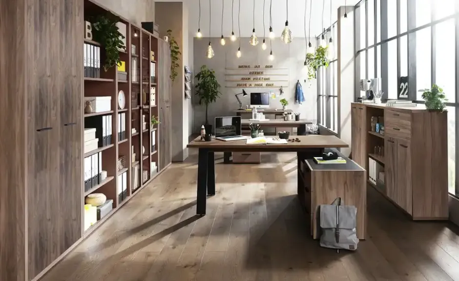 Eckschreibtisch mit Sideboard Donez