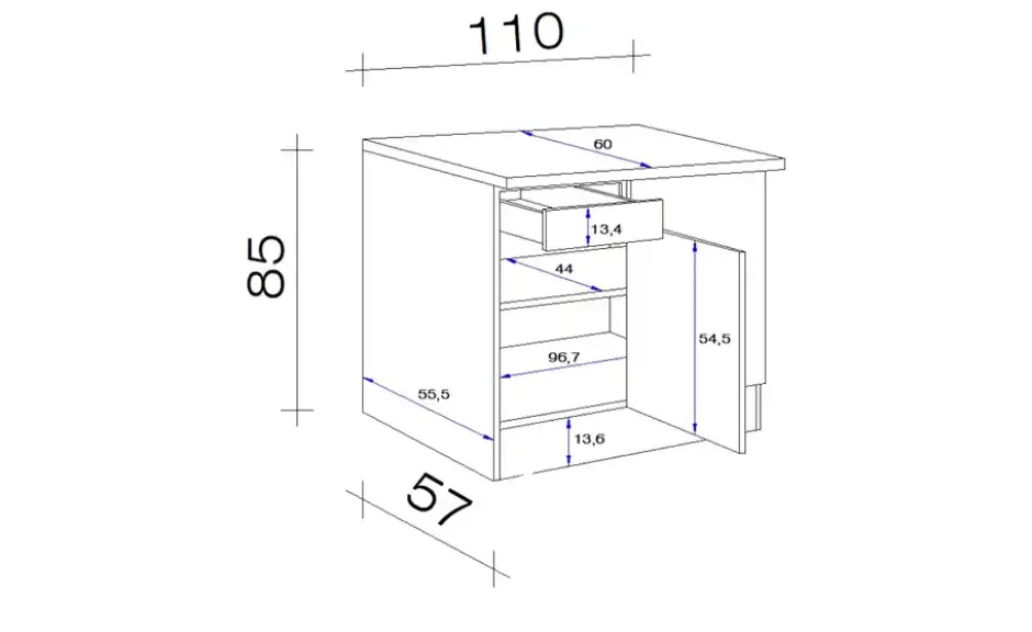 Eck-Unterschrank Ens