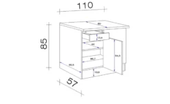 Eck-Unterschrank Mol