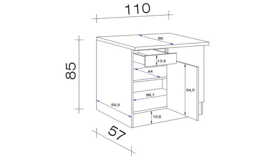 Eck-Unterschrank Mol