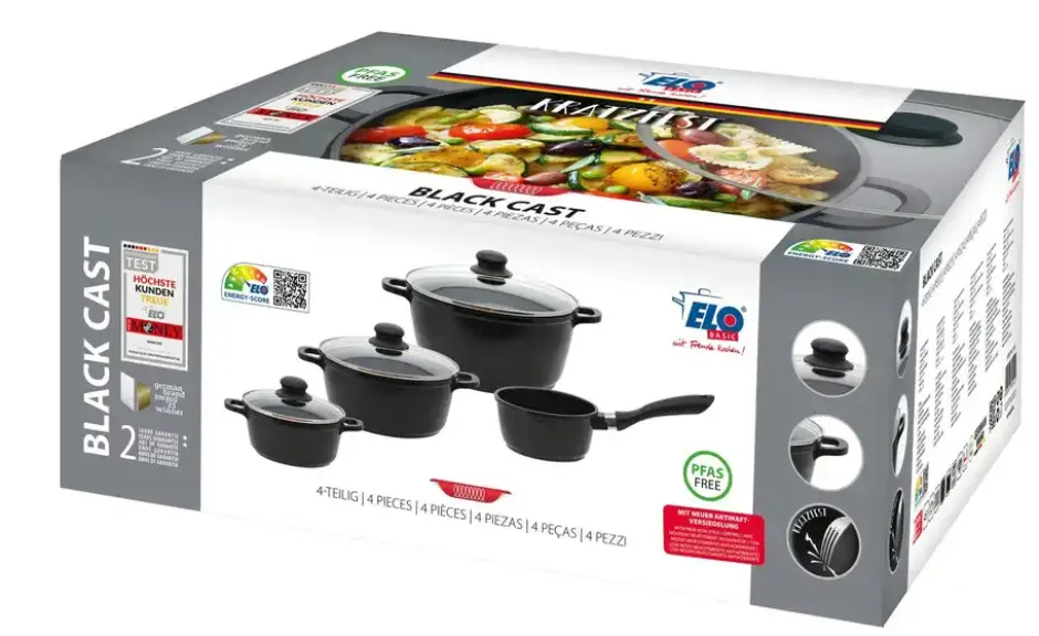 ELO Topfset 4-teilig BLACK CAST