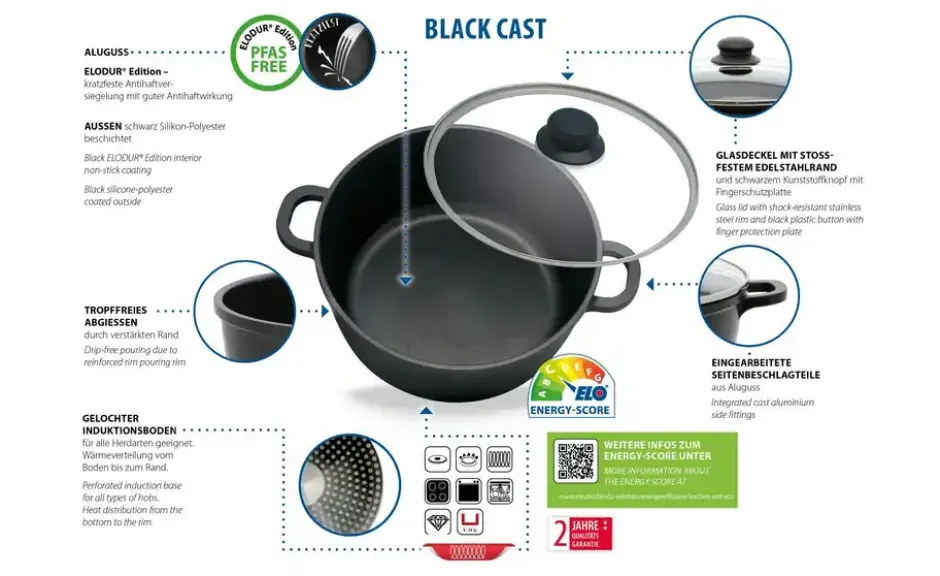 ELO Topfset 4-teilig BLACK CAST