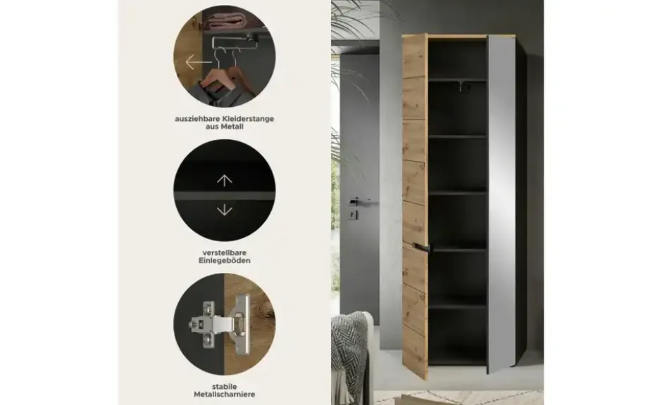 Garderobenschrank Canu