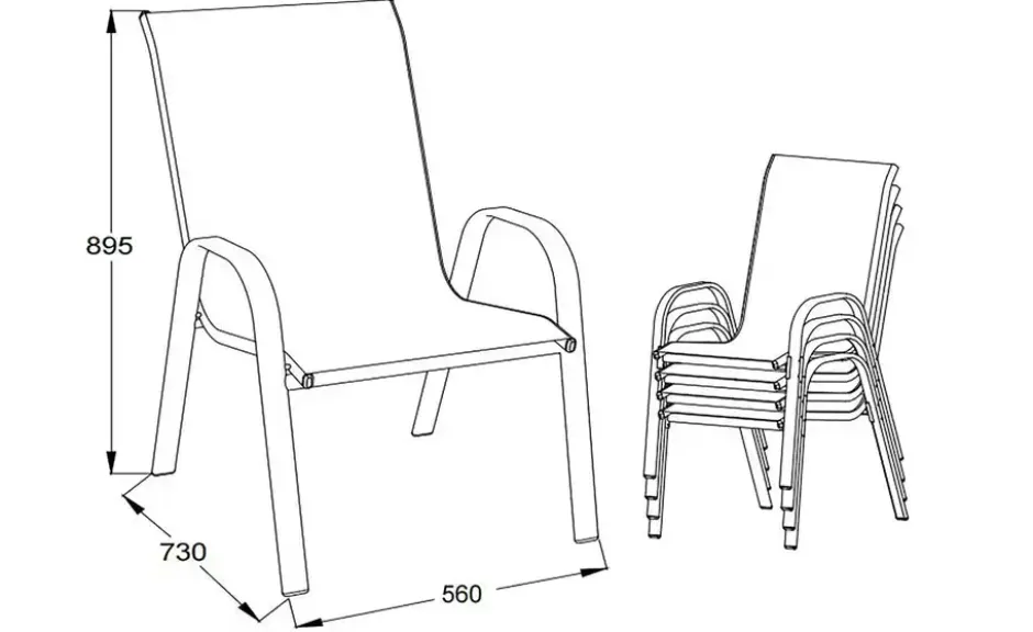 Gartenstuhl 4er-Set