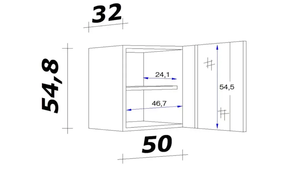 Glas-Hängeschrank Genk