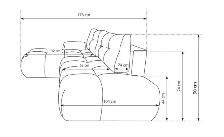 GrainGold Ecksofa Sile