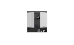 Hängeschrank SCHLOONSEE, Breite 74cm, 2 Türen, 1 offenes Fächer, MDF-Front in verschiedenen Farben erhältlich, Badmöbel, Badschrank, Schrank, Bad Schloonsee
