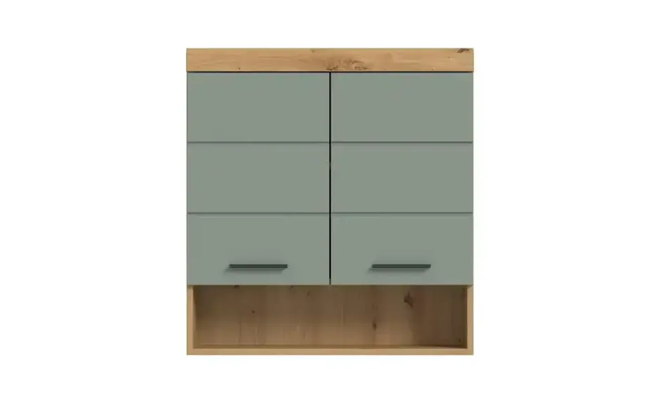 Hängeschrank SCHLOONSEE, Breite 74cm, 2 Türen, 1 offenes Fächer, MDF-Front in verschiedenen Farben erhältlich, Badmöbel, Badschrank, Schrank, Bad Schloonsee