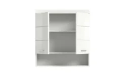 Hängeschrank SCHLOONSEE, Breite 74cm, 2 Türen, 1 offenes Fächer, MDF-Front in verschiedenen Farben erhältlich, Badmöbel, Badschrank, Schrank, Bad Schloonsee