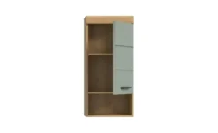 Hängeschrank SCHLOONSEE, Breite 37cm, 1 Tür, 1 offenes Fächer, 1 Einlegeboden, MDF-Front in verschiedenen Farben erhältlich, Badmöbel, Badschrank, Schrank, Bad Schloonsee