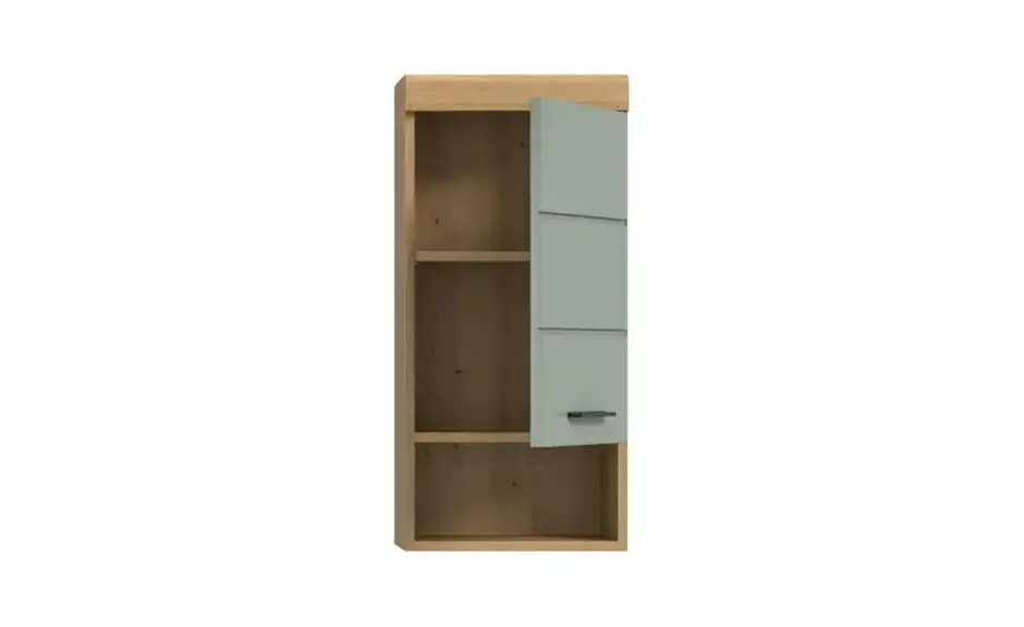 Hängeschrank SCHLOONSEE, Breite 37cm, 1 Tür, 1 offenes Fächer, 1 Einlegeboden, MDF-Front in verschiedenen Farben erhältlich, Badmöbel, Badschrank, Schrank, Bad Schloonsee