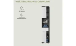 Hochschrank SCHLOONSEE, Breite 37cm, 2 Tür, 1 Schubkasten, 2 offene Fächer, MDF-Front in verschiedenen Farben erhältlich, Badmöbel, Badschrank, Schrank, Bad Schloonsee