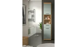 Hochschrank SCHLOONSEE, Breite 37cm, 2 Tür, 1 Schubkasten, 2 offene Fächer, MDF-Front in verschiedenen Farben erhältlich, Badmöbel, Badschrank, Schrank, Bad Schloonsee