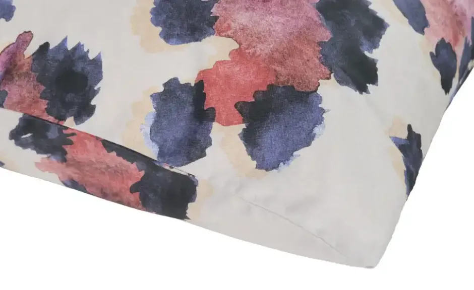indigo Mako-Satin Bettwäsche Animalistic