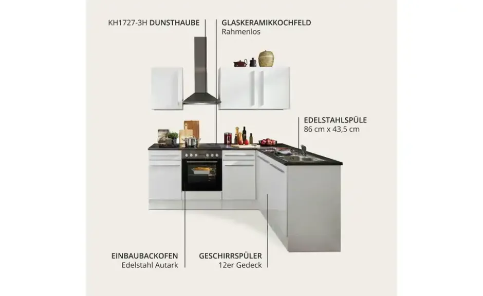 Küchenzeile mit E-Geräten