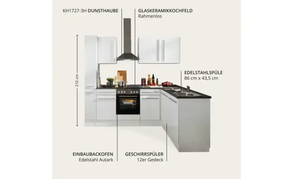 Küchenzeile mit E-Geräten