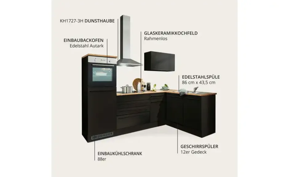 Küchenzeile mit E-Geräten