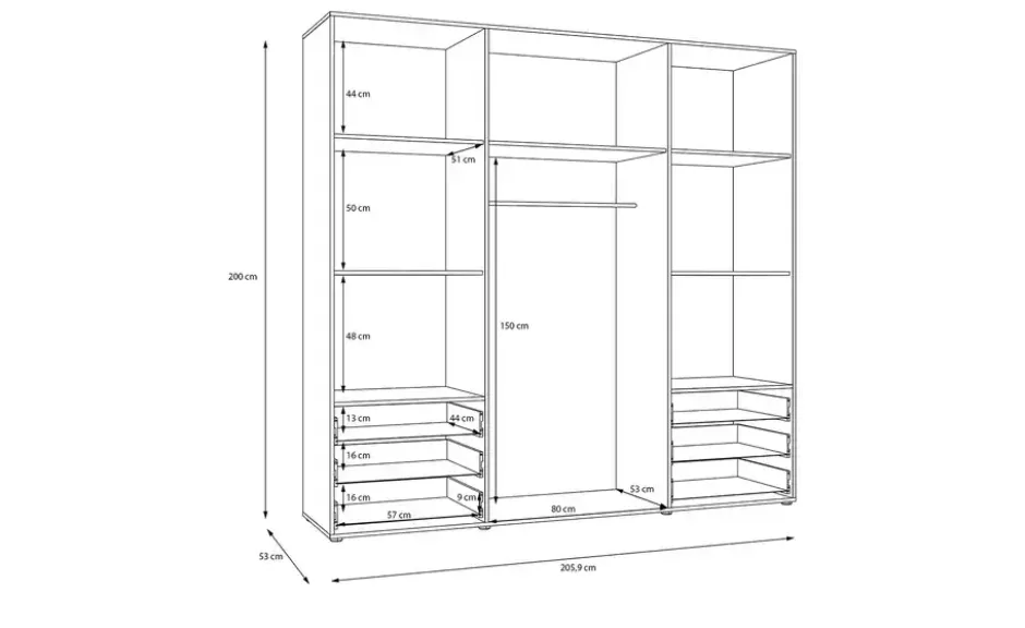 Kleiderschrank Mokkaro