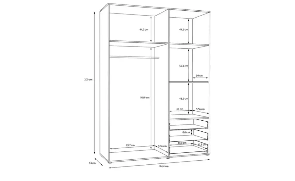 Kleiderschrank Mokkaro