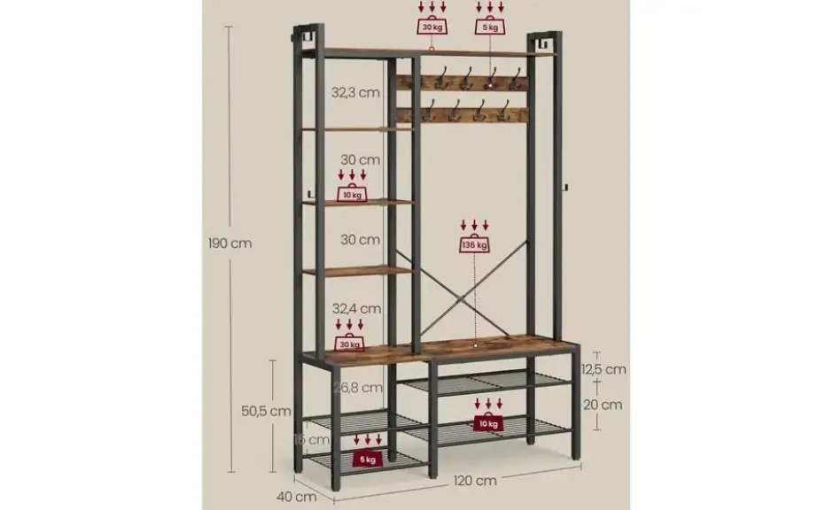 Kompaktgarderobe Dacey