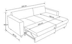 KONSIMO Ecksofa Egret