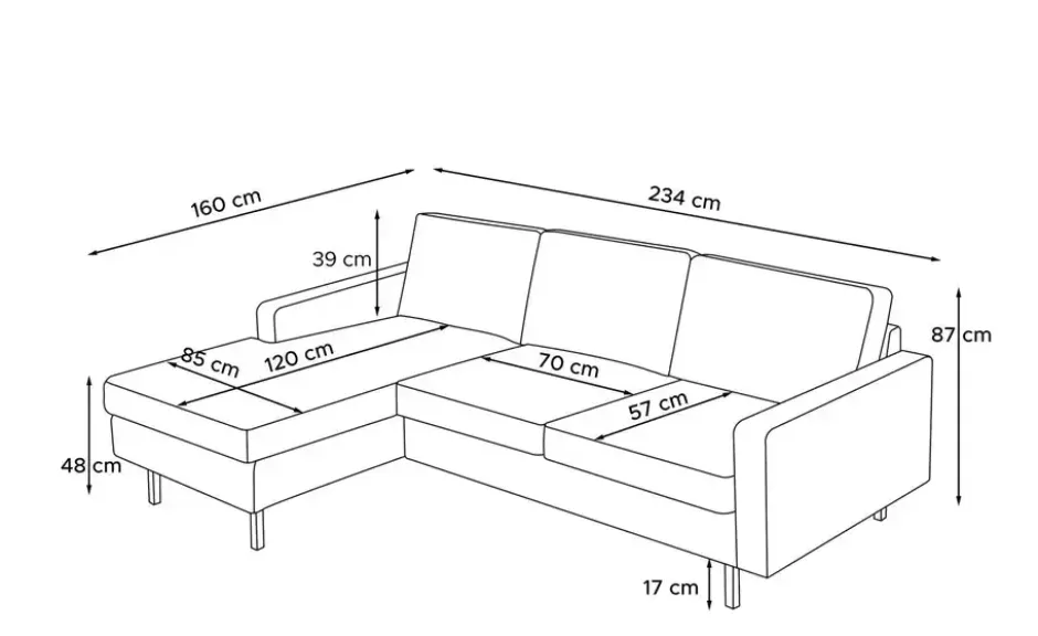 KONSIMO Ecksofa Invia