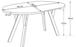 KONSIMO Esstisch Samuel
