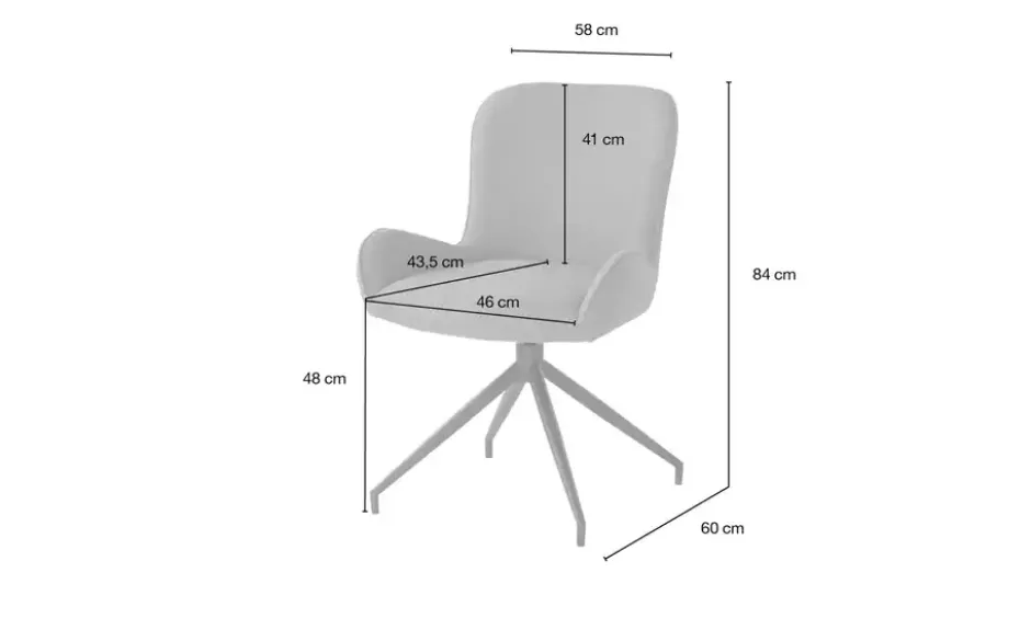 Leder-Stuhl drehbar Inari